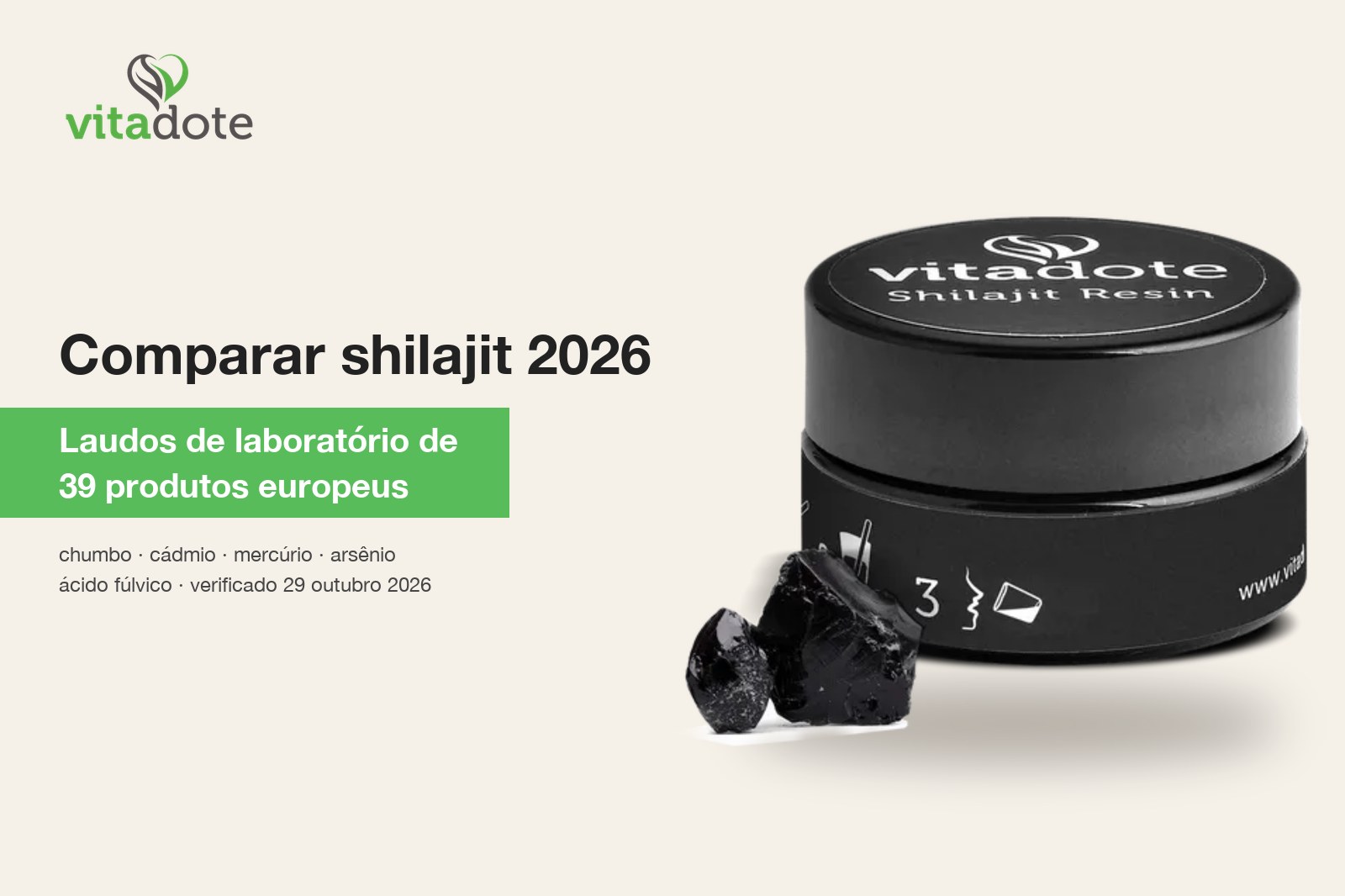 Comparar shilajit 2026: laudos de laboratório de 39 produtos europeus lado a lado